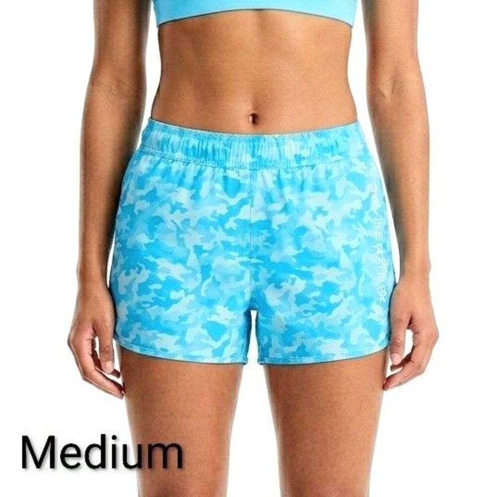SPYDER SWIM Shorts Quick Dry Style SL3TF91 Blue Camo Women Size Large NEW NWT